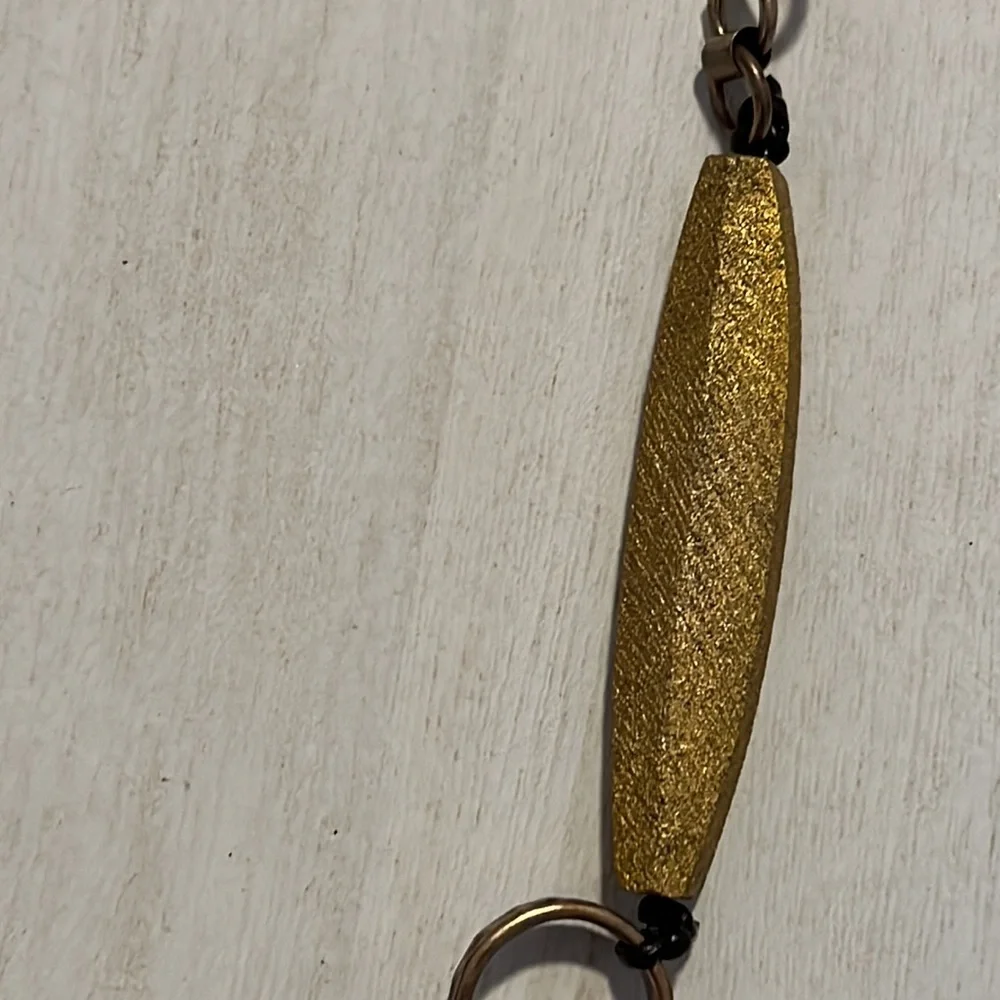 Chico’s Necklace fabric bead medallion boho chic - Picture 4 of 10